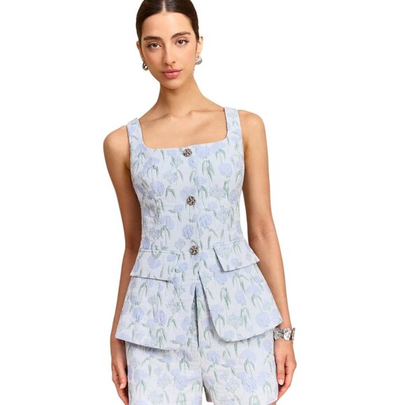 NWT Commense Floral Jacquard Vest Size Large L - Picture 2 of 6